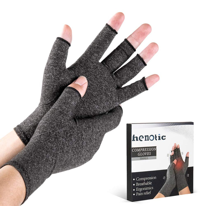Arthritis Compression Gloves for Women Men, Fingerless Breathable & Moisture Wicking Compression Gloves for Relieving Carpal Tunnel Aches, Rheumatoid Pains, Joint Swell One Pair Small (1 Pair) - NewNest Australia