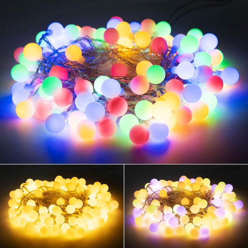 33 Feet 100 Led Mini Globe String Lights, USB Fairy String Lights Plug in, 8 Modes with Remote, Decor for Indoor Outdoor Party Wedding Christmas Tree Garden, Warm and Multi 33Ft Multi + Warm White - NewNest Australia