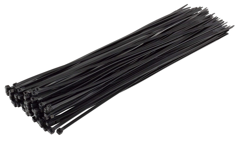 GTSE 14 Inch Black Zip Ties, 100 Pack, 50lb Strength, UV Resistant Long Nylon Cable Ties, Self-Locking 14" Tie Wraps - NewNest Australia