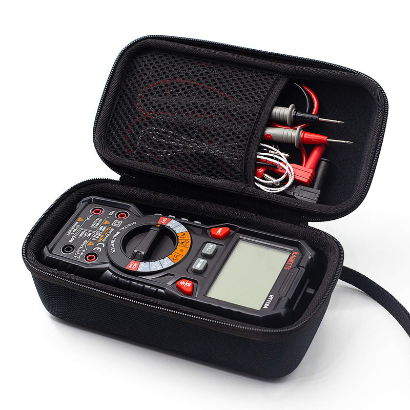 KAIWEETS HT118A Multimeter case Hard Travel Case Replacement with Mesh Pocket for Digital Multimeter TRMS 6000 Counts Volt Meter Auto Ranging (Case Only, No Multimeter) - NewNest Australia