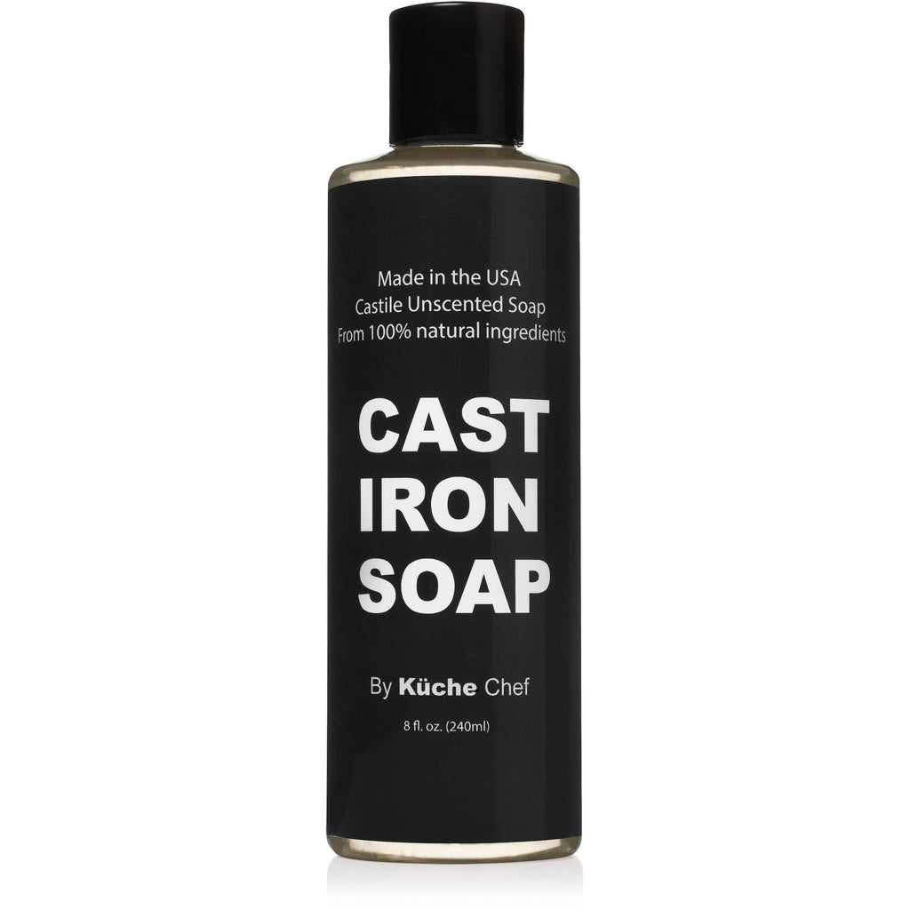 Cast Iron Pan Soap by Kuche Chef, 100% Plant-Based Castile Soap, Best for Cleaning Cast Iron Skillets, Pans & Cast Iron Cookware - NewNest Australia