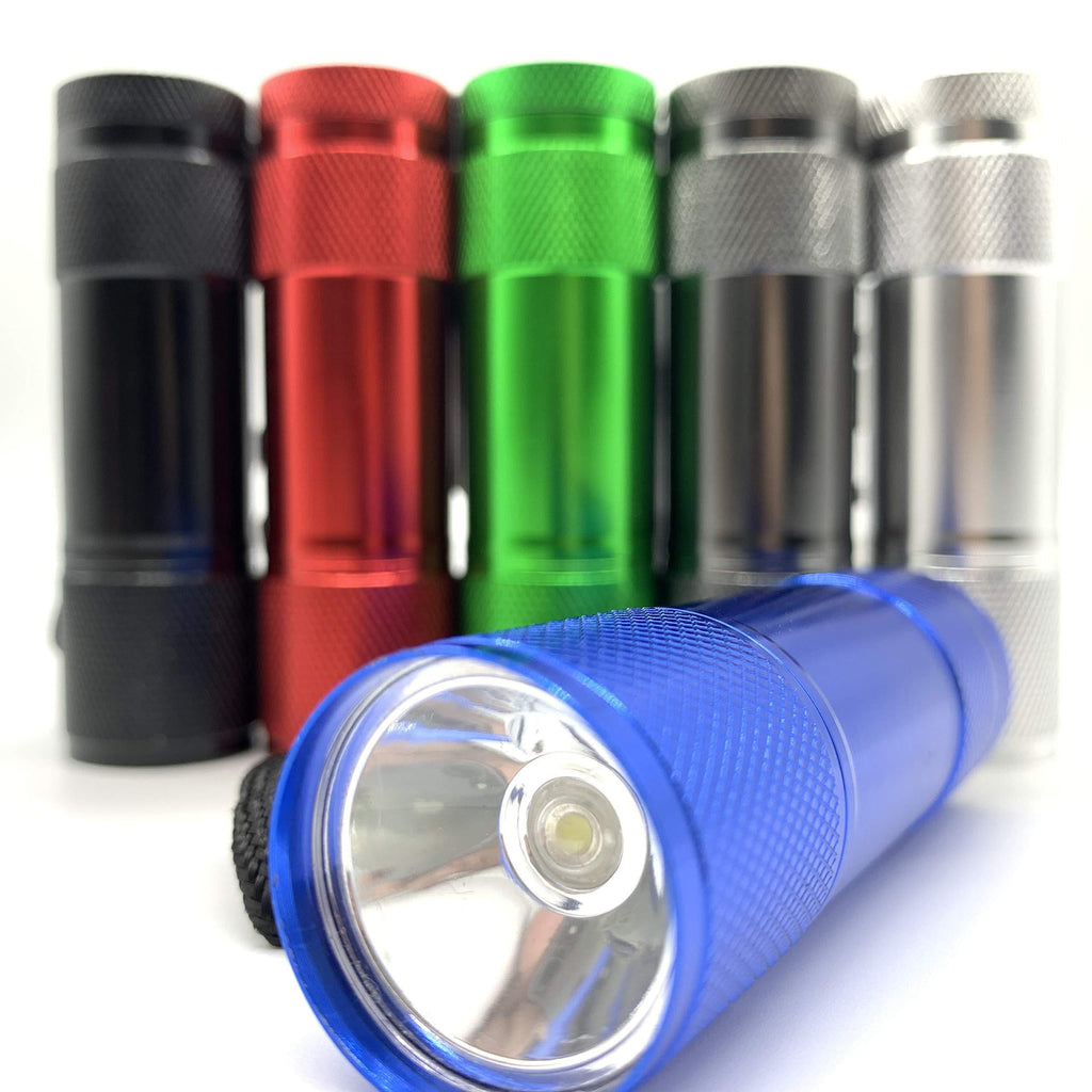 Q-TECH 6-Pack Mini LED COB Flashlight with 18 AAA Batteries - Super Bright 100 LM Mini Flashlights Colors Assorted - Best Mini Gifts for Kids, Men, Women - NewNest Australia