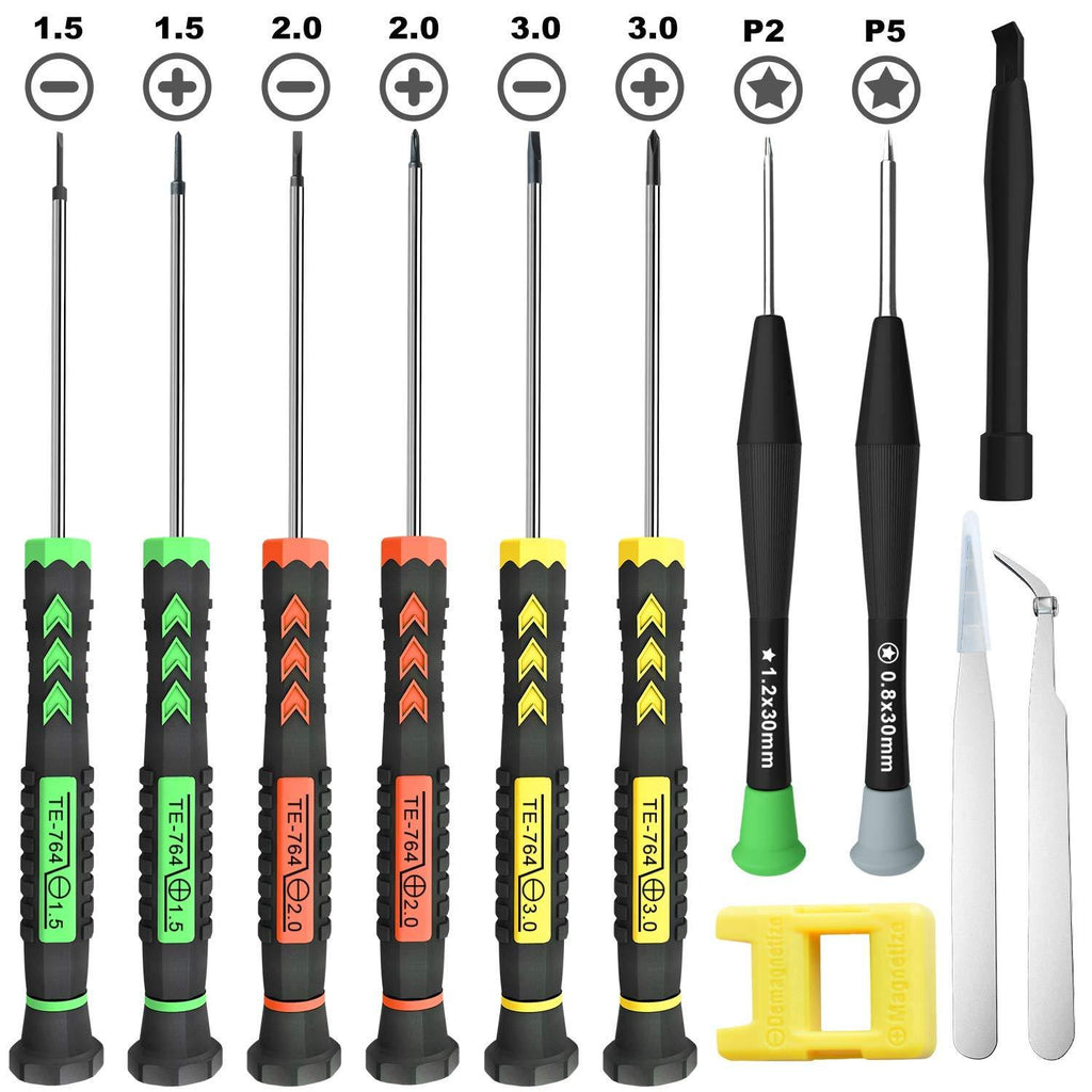 Screwdriver Set, 12 Pcs Small Screwdriver Set with Flathead Phillips Pentalobe Screwdriver In Different Sizes for iPhone PC Laptop Eyeglass Jewelry Watch - NewNest Australia