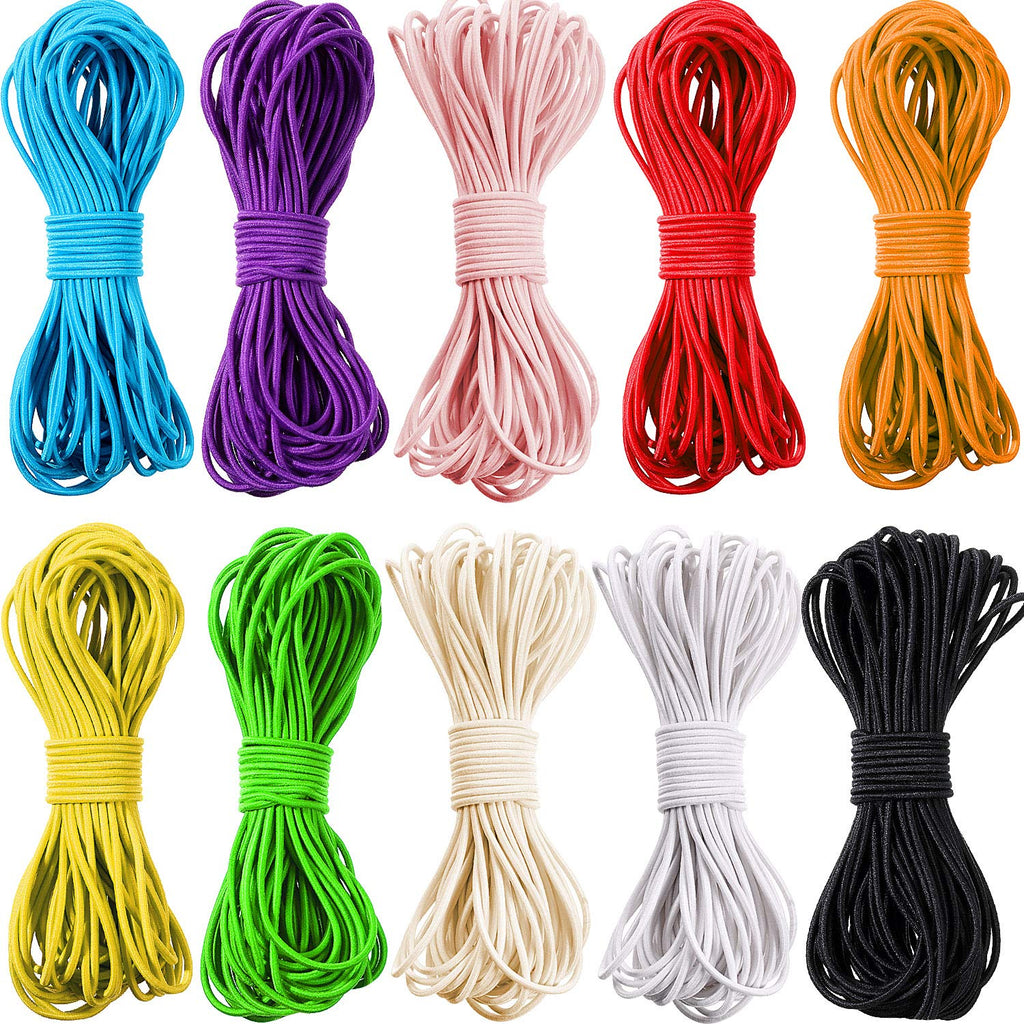 109 Yards 2.0 mm Multicolor Beading Elastic Cord Thread Stretch String Crafting Handmade DIY String for Sewing and Bracelets, Necklace, Jewelry Making - NewNest Australia