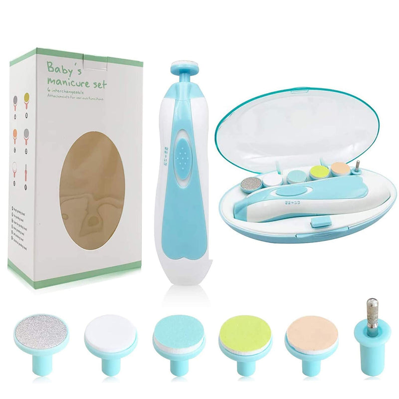 Baby Nail Trimmer File with Light Safe Electric Nail Clippers Kit for Newborn Infant Toddler Kids Toes and Fingernails Care, Polish and Trim Battery Operated (AA) - NewNest Australia