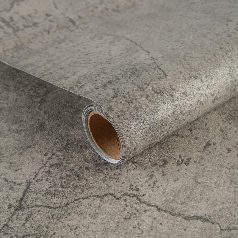 JSEVEM Light Gray Matte Concrete Wallpaper Faux Cement Contact Paper Vinyl Industrial Textured Removable Self Adhesive Wall Paper Waterproof Countertops Sticker for Garage Bedroom Floor 15.74"×118.11" - NewNest Australia