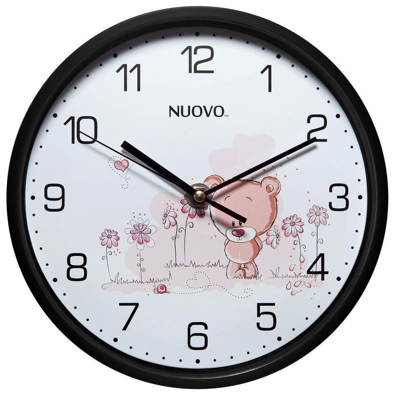 NewNest Australia - NUOVO 8 inch Wall Clock (Black) Black 