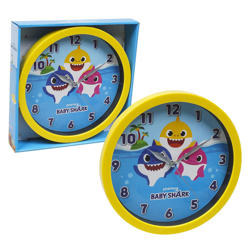 NewNest Australia - Accutime Watch Corp Baby Shark Frame Wall Clock Nice for Gift or Office Home Wall Decor 9.5" 