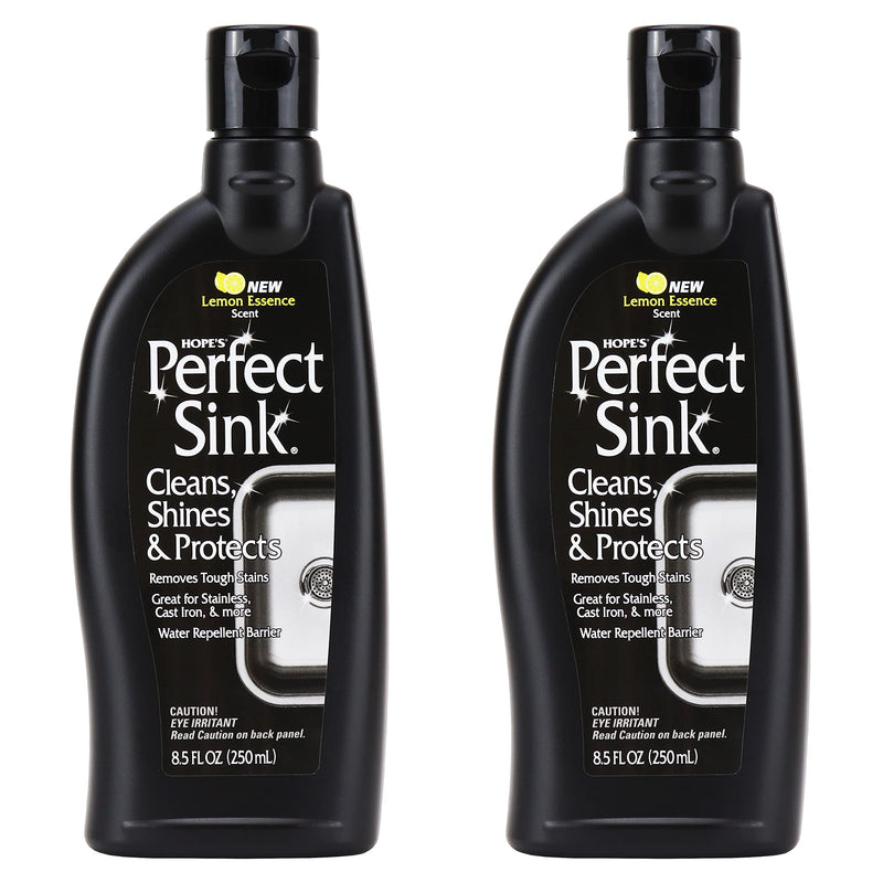 Hope's Perfect Sink Cleaner and Polish, Restorative, Water-Repellant, Removes Stains, Ideal for Brushed Stainless Steel, Cast Iron, Porcelain, Corian, Composite, Acrylic, 8.5 oz 2 Pack Pack of 2 - NewNest Australia