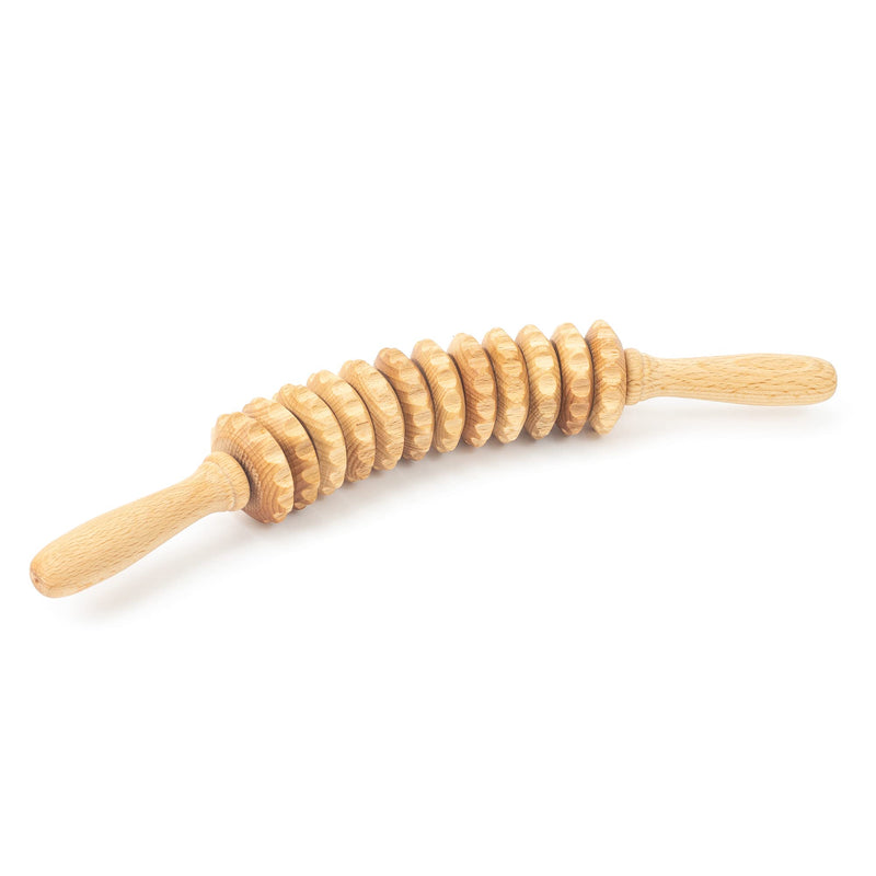 Tuuli Accessories - Curved Wooden Massage Roller for Waist and Thigh, Multi-Functional Body Roller for Cellulite Reduction and Muscle Tension, Natural Massager for Women and Men - NewNest Australia