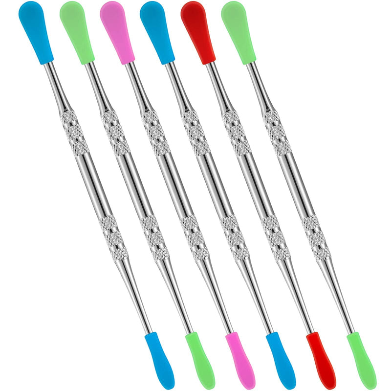 6 Packs Wax Carving Tool Silicone Scrap Tool Stainless Steel Sculpting Modeling Tool Spoon with Random Color Silicone Tip Covers 4.75 Inch - NewNest Australia