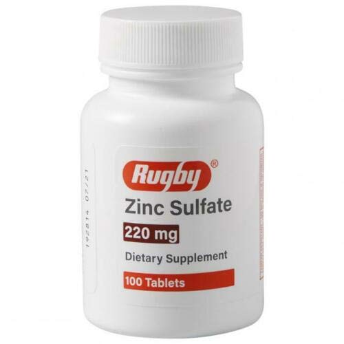 Rugby Zinc Sulfate 220mg Tablets Supplement 100 Count Bottle - NewNest Australia