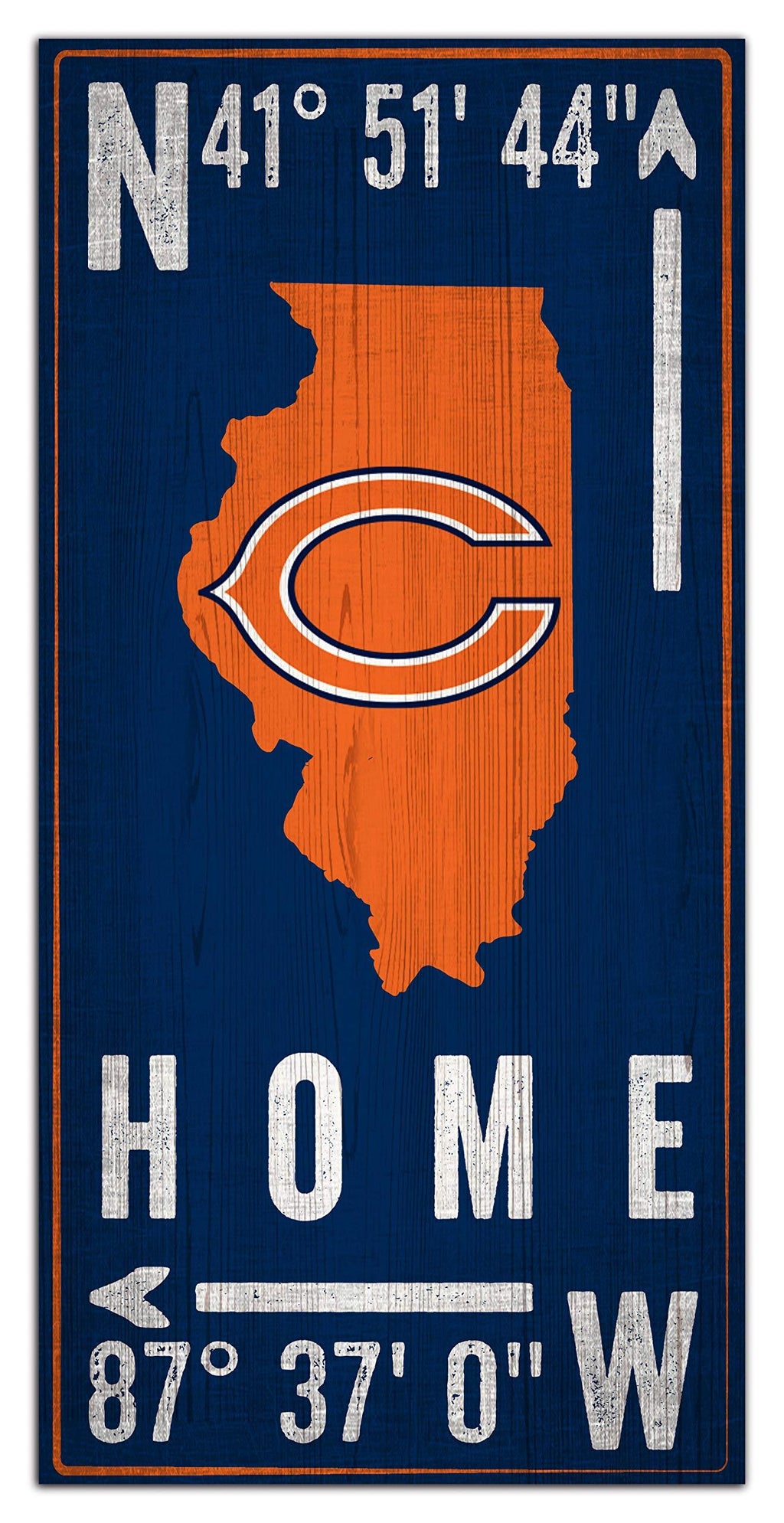 NFL Chicago Bears Unisex Chicago Bears Coordinate sign, Team Color, 6 x 12 - NewNest Australia