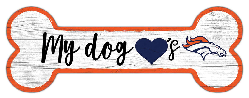 Fan Creations NFL Denver Broncos Unisex Denver Broncos Dog Bone Sign, Team Color, 6 x 12 - NewNest Australia