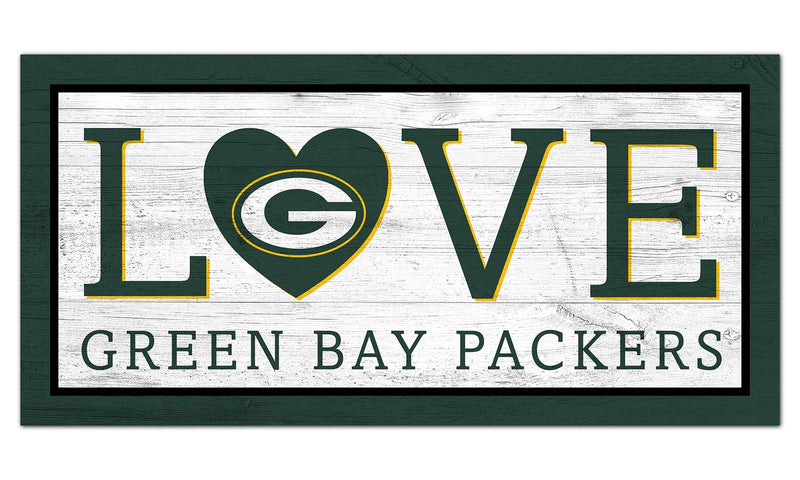 Fan Creations NFL Green Bay Packers Unisex Green Bay Packers Love Sign, Team Color, 6 x 12 - NewNest Australia