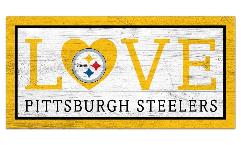 Fan Creations NFL Pittsburgh Steelers Unisex Pittsburgh Steelers Love Sign, Team Color, 6 x 12 - NewNest Australia