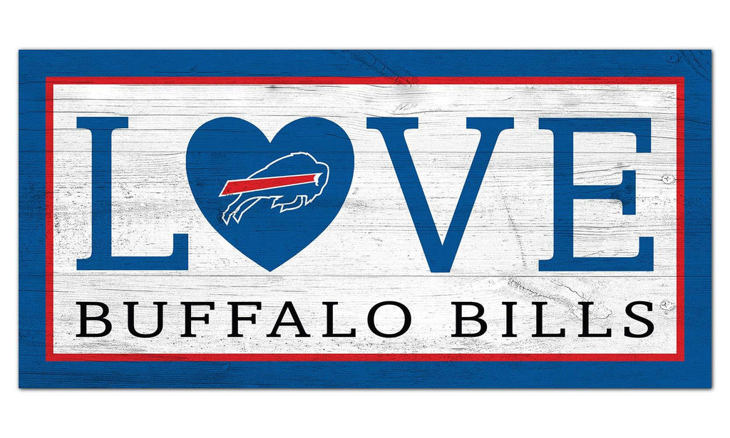 Fan Creations NFL Buffalo Bills Unisex Buffalo Bills Love Sign, Team Color, 6 x 12 - NewNest Australia