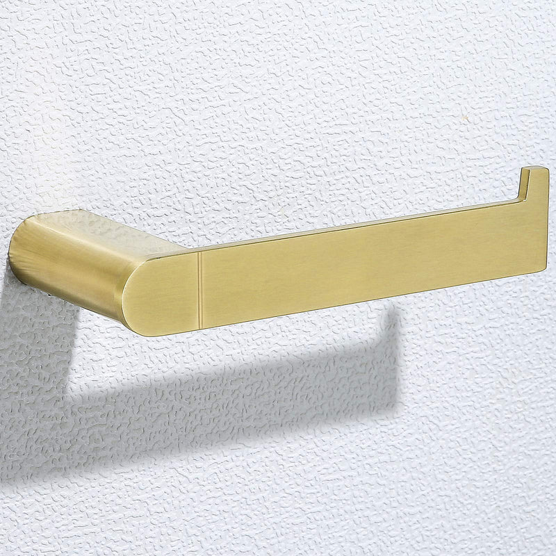 Brushed Gold Bathroom Hardware Accessories Toilet Paper Holder SUS 304 Stainless Steel Tissue Paper Roll Holder Nordic Minimalism Contemporary Hotel Style Wall Mount. - NewNest Australia