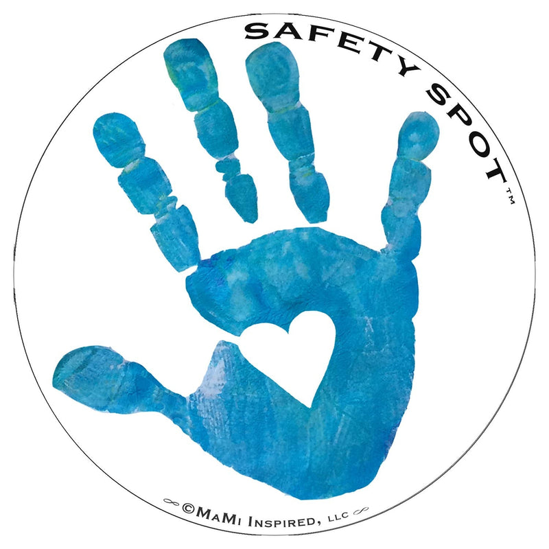 Safety Spot Magnet - Kids Handprint for Car Parking Lot Safety - White Background (Blue) Blue - NewNest Australia