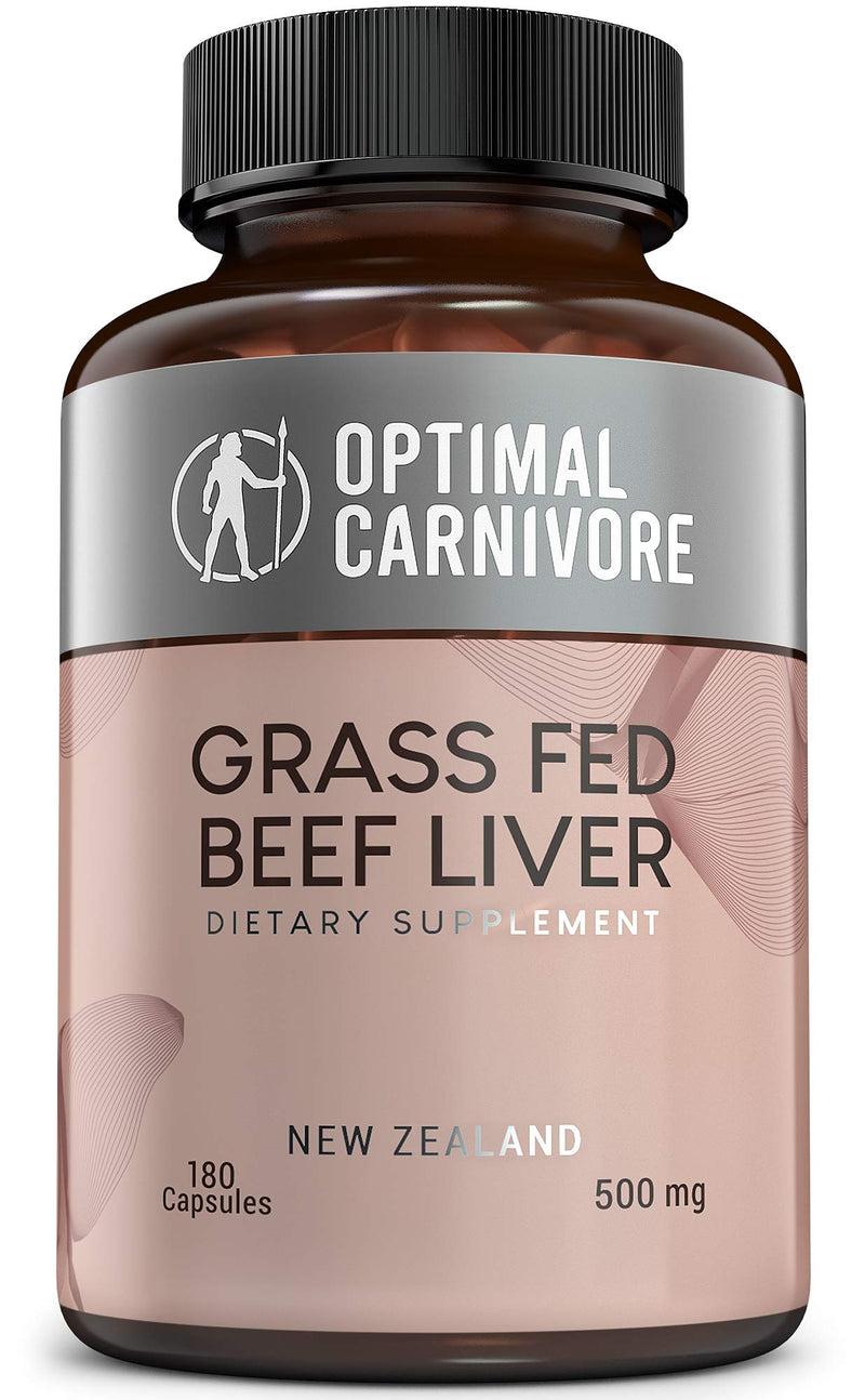 Grass Fed Beef Liver Capsules, Desiccated Beef Liver Supplement, Ancestral Superfood from New Zealand (180 Pills) by Optimal Carnivore - NewNest Australia