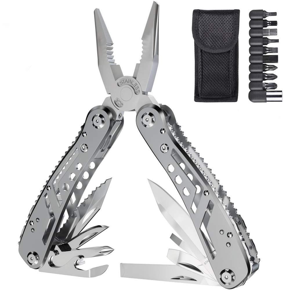 Multitool 24in1 with Mini Tools Knife Pliers and 11 Bits - Multi Tool All in One - Multi Function Gear for Men Best Multi-tool Kit for Work EDC Camping Backpacking Survival - Great Gifts for Men 2238 - NewNest Australia