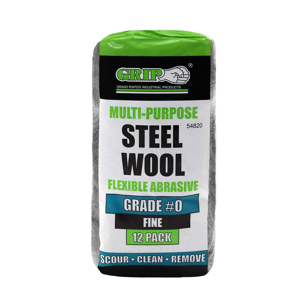 Multi-Purpose Steel Wool Flexible Abrasive 12 Pack (Fine #0) Fine #0 - NewNest Australia