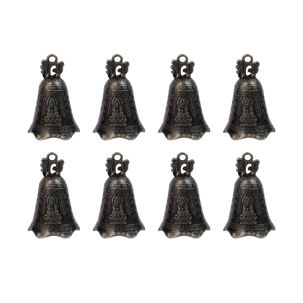 AUEAR, 10 Pack Antique Bronze Tinkle Bells Buddhism Wind Jingle Bells Charms Pendants for Craft Decor - NewNest Australia