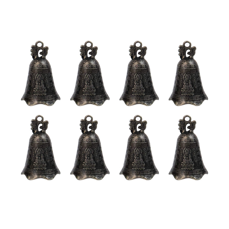 AUEAR, 10 Pack Antique Bronze Tinkle Bells Buddhism Wind Jingle Bells Charms Pendants for Craft Decor - NewNest Australia