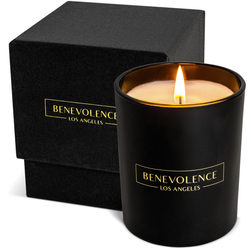 Premium Bergamot & Jasmine Candle | Highly Scented Candles for Home | 6 oz 35 Hour Burn, All Natural Soy Candles | Aromatherapy Bergamot Candles with Matte Black Glass Gift Box Medium - NewNest Australia