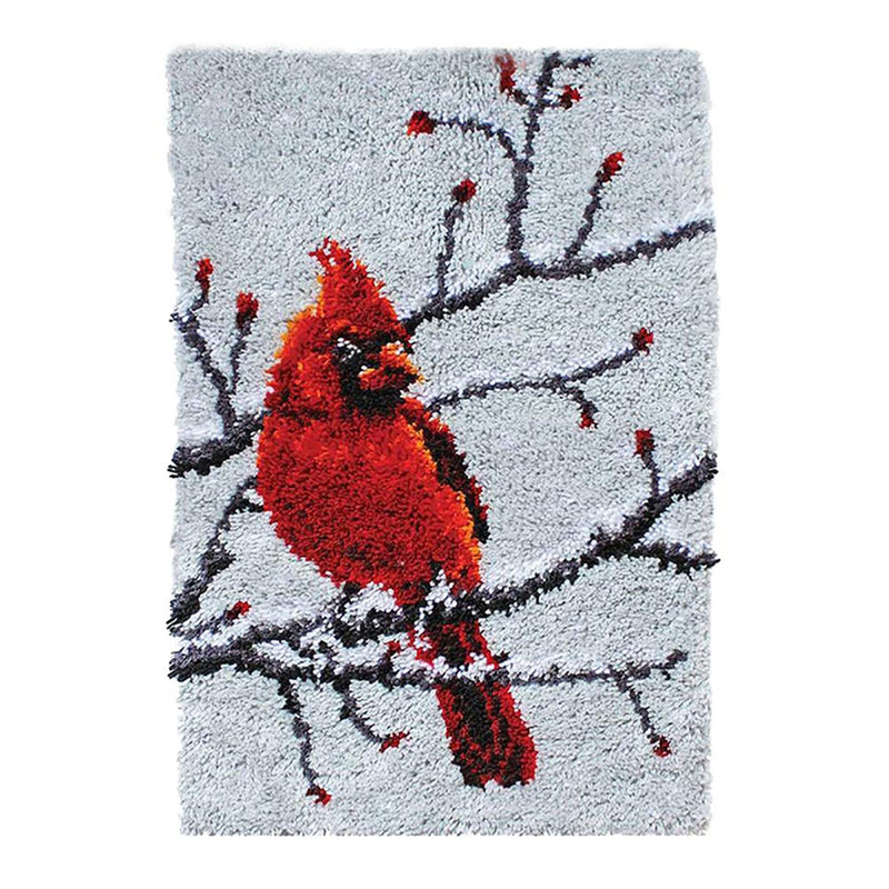 UR MAX BEAUTY Latch Hook Rug Red Cardinal Crocheting Carpet Rug Yarn Sofa Cushion Mat Crochet Tapestry DIY Carpet Arts - Crafts,20.5X15 Inch - NewNest Australia