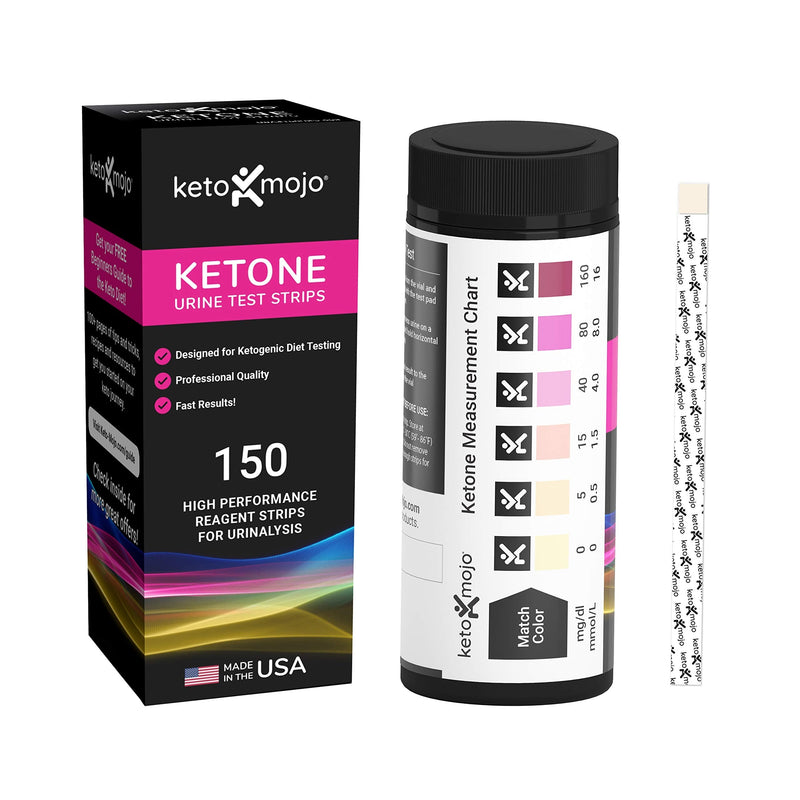 150 Ketone Test Strips with Free Keto Guide eBook & Free APP. Urine Test for Ketosis on Ketogenic & Low-Carb Diets. Extra-Long Strips. - NewNest Australia