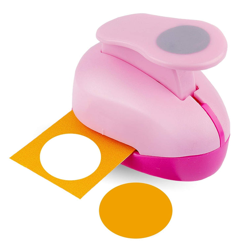 BearBoss 2 Inch Circle Punch, Hole Punch Shapes, Paper Punch Set for Scrapbooking Festival Paper Greeting Card DIY Albums Photos (Pink) - NewNest Australia