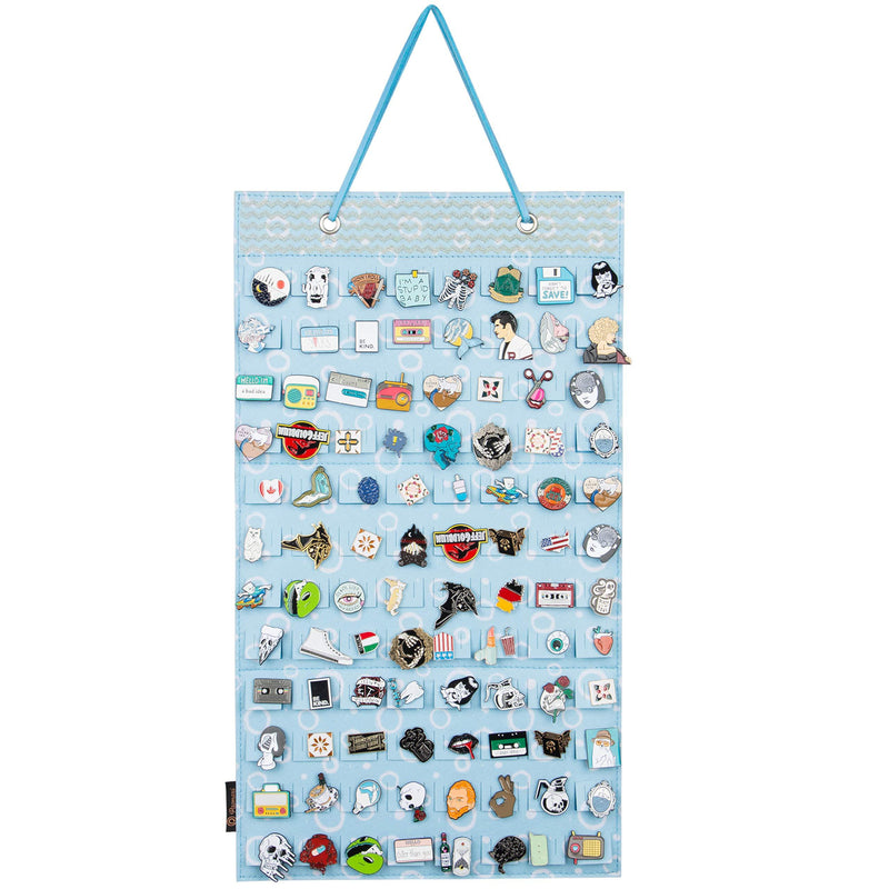 PACMAXI Hanging Brooch Pin Organizer, Display Pins Storage Case, Brooch Collection Storage Holder, Holds Up to 96 Pins.(Not Include Any Accessories) ice blue - NewNest Australia