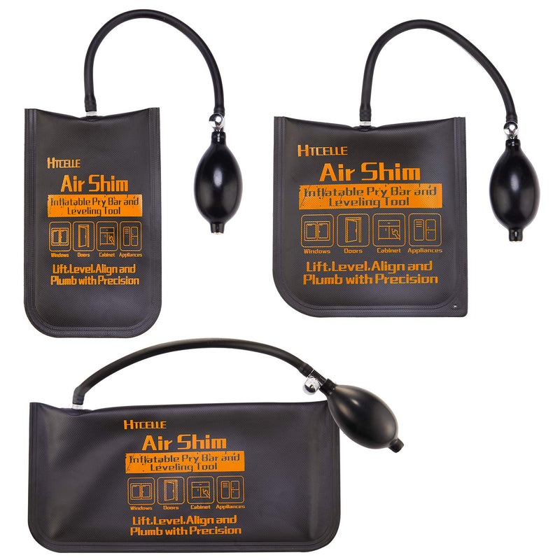 Air Wedge Bag, HTCELLE 3 Piece Strong Commercial Grade air bag Pump Professional Leveling Kit Alignment Tool Inflatable Shim Bag for a Variety of Jobs, Sizes-Small/Medium/Large - NewNest Australia