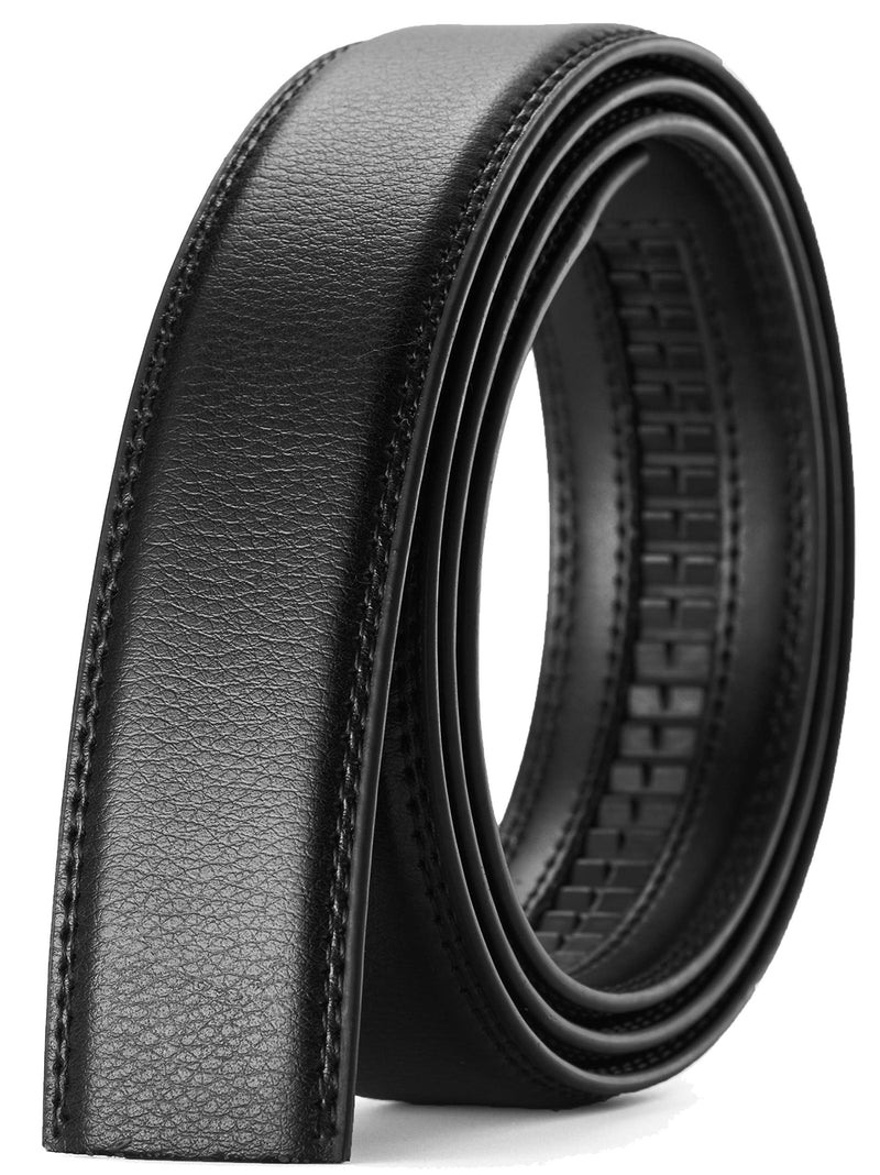 CHAOREN Ratchet Belt Replacement Strap 1 3/8”, Leather Belt Strap for 40MM Slide Click Buckle Mens Belt Black 28" to 38" Waist Adjustable - NewNest Australia