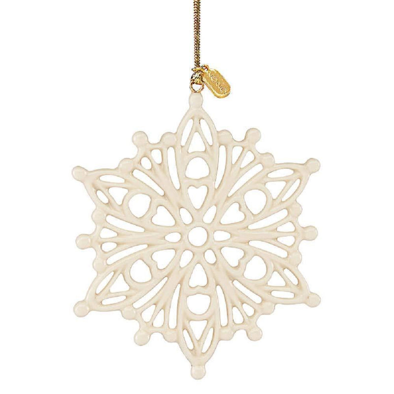 NewNest Australia - Lenox 2020 Snow Fantasies Snowflake Ornament, 0.20 LB, Ivory 