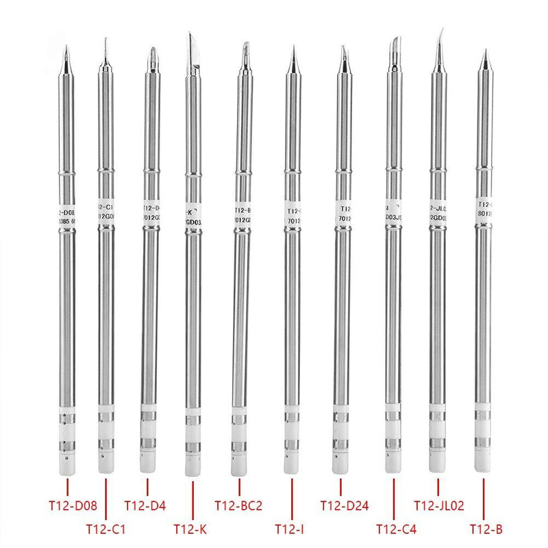 fx-951 soldering station,T12 Series Soldering Iron Tips Welding Tool Replacement for FX-951 Rework Station for Lower Temperature Soldering 200℃~480℃ (10 pcs) 10 pcs - NewNest Australia