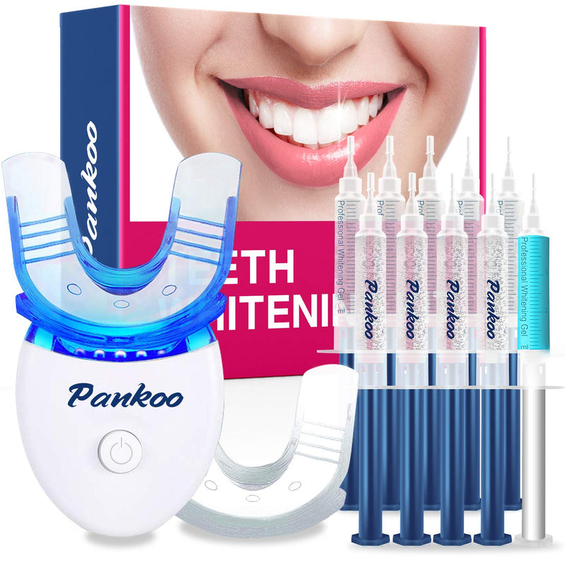 Teeth Whitening Kit with LED Light at Home for Sensitive Teeth,Professional Tooth Whitener with 2xDouble-Sided Silicone Mouth Tray,10xTeeth Whitening Gel,Safely and Effectively Whitens in 15 Minutes - NewNest Australia