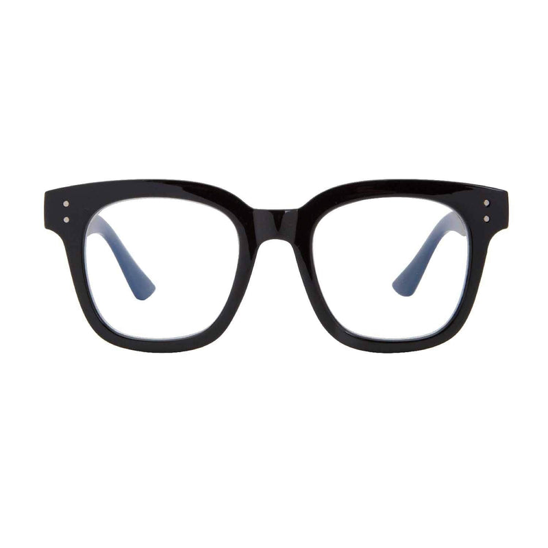Madison Avenue Blue Light Blocking Glasses Oversized Fashion Blue Light Glasses for Women Anti Eyestrain & UV Protection Computer Eyeglasses (Black) Black - NewNest Australia