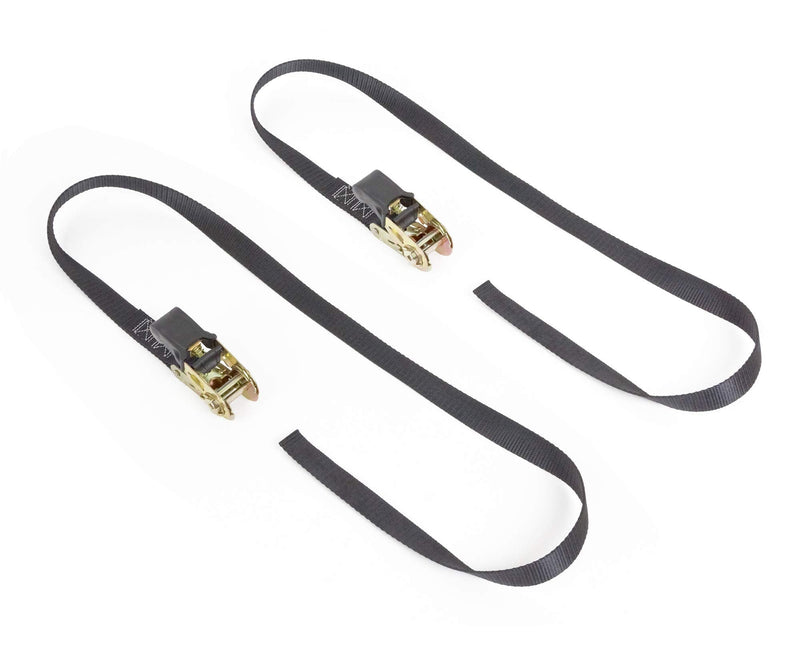 PowerTye 1in x 4ft Easy-Grip Light-Duty Endless Ratchet (no Hooks) - 400 lb. Working Load Limit / 1,200 lb. Breaking Strength - Black 2-Pack 4ft Black - NewNest Australia
