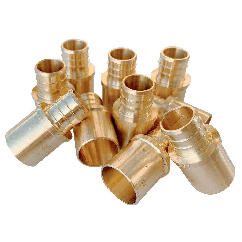 (Pack of 10) EFIELD PEX 3/4" x 3/4" Male Sweat Copper Adapter (Inside Copper Tube) Brass Fitting No Lead-10 Pieces - NewNest Australia