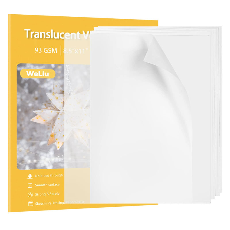 Vellum Paper Translucent Printable 110 Sheets 8.5x11 Inches for Wedding Invitations,Scrapbook Project (8.5x11 Inches, 93GSM/63LBS) - NewNest Australia
