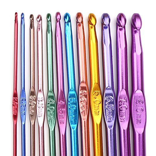 14PCS Aluminum Crochet Hooks Knitting Needles Craft Yarn 2.0mm/2.5mm/3.0mm/3.5mm/4.0mm/4.5mm/5.0mm/5.5mm/6.0mm/6.5mm/7.0mm/8.0mm/9.0mm/10.0mm - NewNest Australia