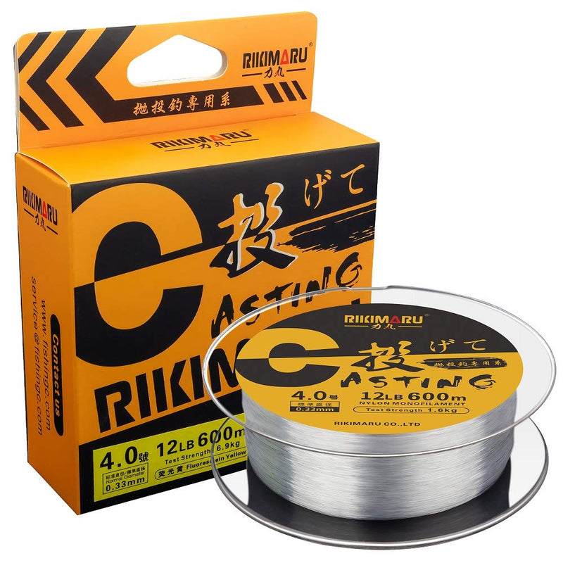 RIKIMARU Premium Monofilament Fishing Line-Strong and Abrasion Resistant Mono Line-Superior Nylon Material Fishing Line Clear 660Yds/0.47mm/25LB - NewNest Australia