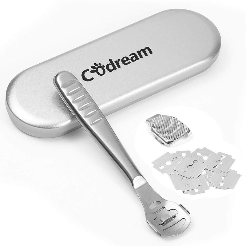 Codream Pedicure Callus Shaver Foot File Care Hard Skin Remover Callus Shaver Sets with Case, Foot File Heads & 10 Replacement Blade - NewNest Australia