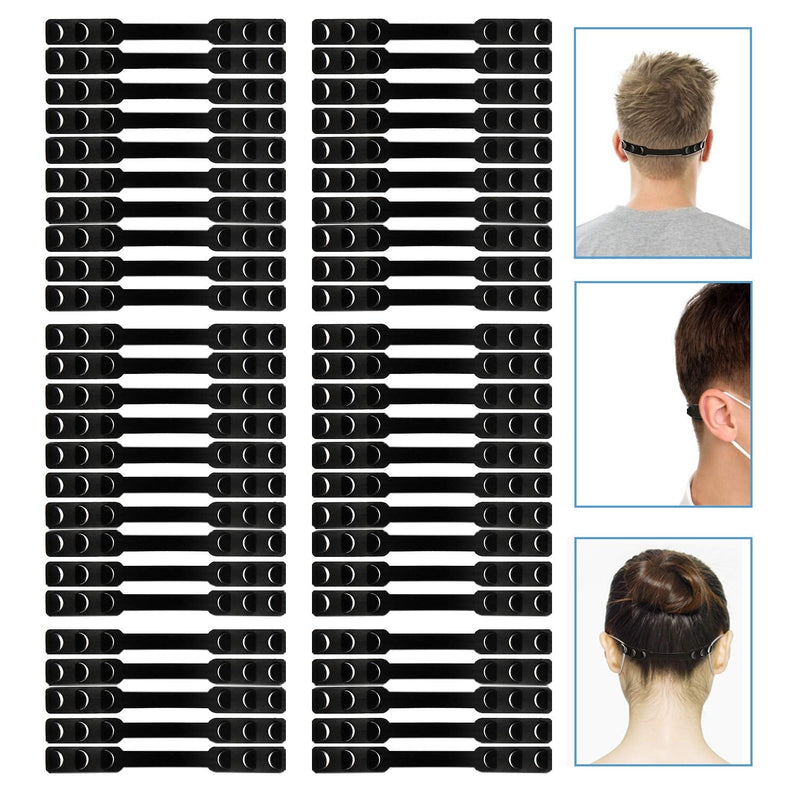 Aquarium Choice 50 Packs Adjustable Ear Strap Saver Extenders Ear Strap Extender Holder,Comfortable face Extension Hook Band Clip,Ear Extenders/Ear Strap Savers for avoiding Ear Paining 50 black ear strap extension saver - NewNest Australia