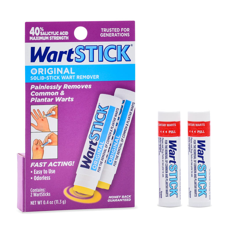 WartStick Maximum Strength Salicylic Acid Solid-Stick Common and Plantar Wart Remover 2 Pack, 0.4 Oz - NewNest Australia