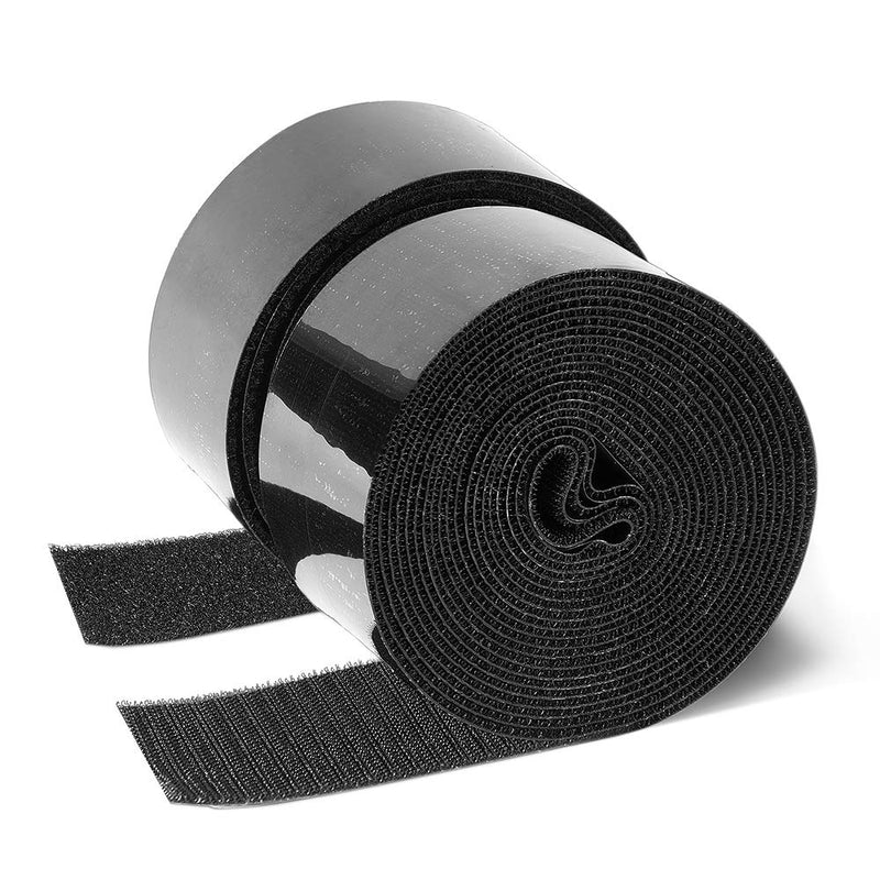 GOHOOK 2 Inch Adhesive Black Hook and Loop Tape - 5 Yards, Heavy Duty Strips/Industrial Strength Sticky Fastener 1 - NewNest Australia