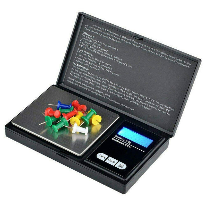 200g x 0.01g LCD Digital Pocket Scale Jewelry Gold Gram Precision Weight Scale,Food Scale,Kitchen Scale - NewNest Australia