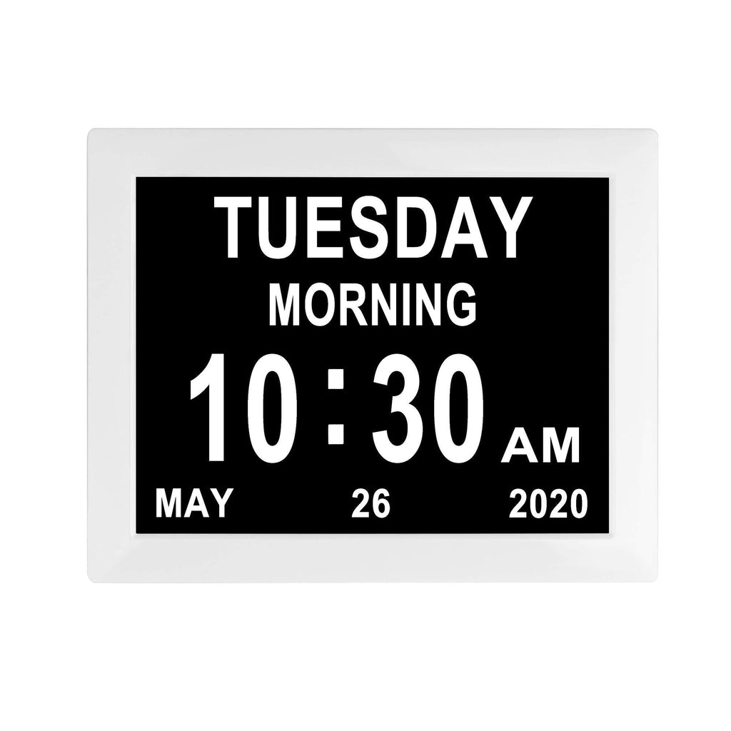 NewNest Australia - 【Newest Version】 Digital Day Clocks 8 Alarms Auto-Dimming Extra Large Day and Date Calendar Dementia Clocks for Seniors Elderly Vision Impaired Memory Loss 